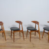 Komplet czterech krzeseł Model CH33, proj. Hans J. Wegner, Carl Hansen & Søn, Dania, lata 60