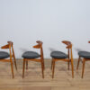 Komplet czterech krzeseł Model CH33, proj. Hans J. Wegner, Carl Hansen & Søn, Dania, lata 60 - obrazek 4