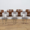 Komplet czterech krzeseł model 3103, proj. A. Jacobsen, Fritz Hansen, Dania, lata 70 - obrazek 5