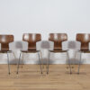 Komplet czterech krzeseł model 3103, proj. A. Jacobsen, Fritz Hansen, Dania, lata 70 - obrazek 4