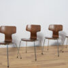 Komplet czterech krzeseł model 3103, proj. A. Jacobsen, Fritz Hansen, Dania, lata 70 - obrazek 6