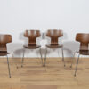 Komplet czterech krzeseł model 3103, proj. A. Jacobsen, Fritz Hansen, Dania, lata 70 - obrazek 2