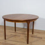 Mid-Century Round Extendable Dining Table from McIntosh, 1960s