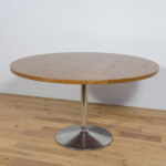 Mid-Century Round Dining Table, 1970s