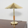 Mosiężna lampa stołowa, proj. Bent Karlby, Lyfa, Dania, 1956