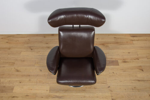 Ergonomic Lounge Chair with Ottoman Model from Ekornes Stressless, 2000s, Set of 2 - Image 9