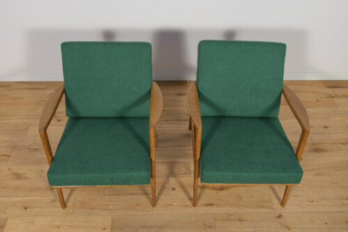 Mid-Century Oak Model 300-139 Armchairs from Swarzędzka Factory, 1960s, Set of 2 - Image 5