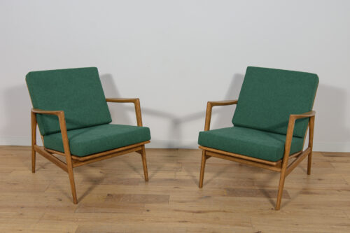 Mid-Century Oak Model 300-139 Armchairs from Swarzędzka Factory, 1960s, Set of 2 - Image 3