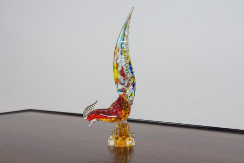 Figurka bażanta ze szkła Murano , Włochy, lata 60 - obrazek 2