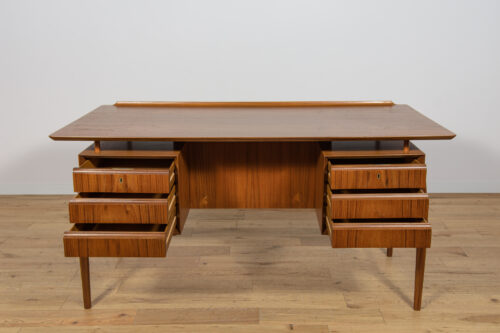 Mid-Century Freestanding Teak Desk, 1960s - Image 19
