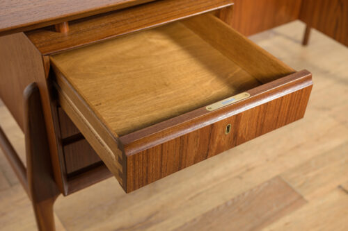 Mid-Century Freestanding Teak Desk, 1960s - Image 24