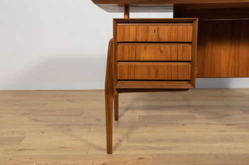 Mid-Century Freestanding Teak Desk, 1960s - Image 21