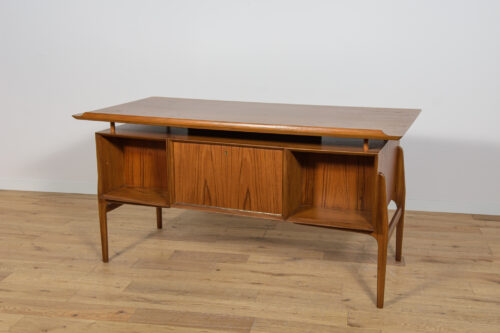 Mid-Century Freestanding Teak Desk, 1960s - Image 8