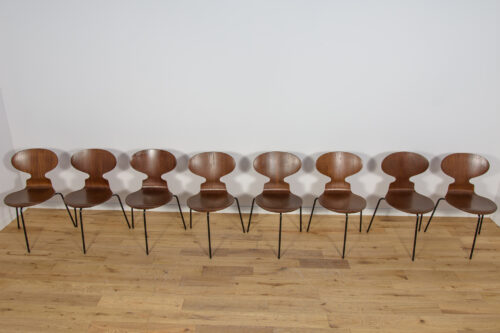 Ant Chair Model 3101 in Teak by Arne Jacobsen for Fritz Hansen, 1970s, Denmark, Set of 8 - Image 4