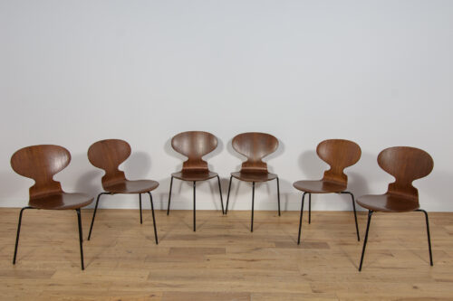 Ant Chair Model 3101 in Teak by Arne Jacobsen for Fritz Hansen, 1970s, Denmark, Set of 6