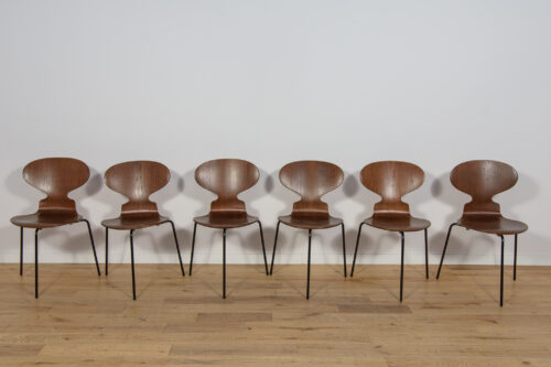 Ant Chair Model 3101 in Teak by Arne Jacobsen for Fritz Hansen, 1970s, Denmark, Set of 6 - Image 5