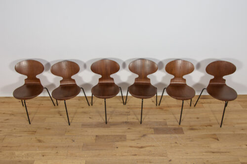 Ant Chair Model 3101 in Teak by Arne Jacobsen for Fritz Hansen, 1970s, Denmark, Set of 6 - Image 6