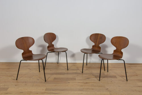 Ant Chair Model 3101 in Teak by Arne Jacobsen for Fritz Hansen, 1970s, Denmark, Set of 4 - Image 3
