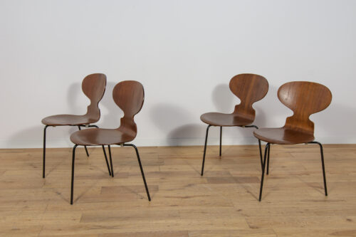 Ant Chair Model 3101 in Teak by Arne Jacobsen for Fritz Hansen, 1970s, Denmark, Set of 4 - Image 4