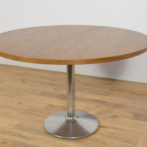 Mid-Century Oak Modern Round Dining Table, Denmark, 1970s