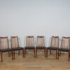 Mid-Century Teak and Leather Dining Chairs by Leslie Dandy for G-Plan, 1960s, Set of 8
