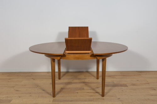 Mid-Century Round Extendable Dining Table and Chairs from McIntosh, 1960s, United Kngdom, Set of 5 - Image 12