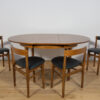 Mid-Century Round Extendable Dining Table and Chairs from McIntosh, 1960s, United Kngdom, Set of 5 - Image 7
