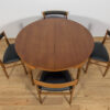 Mid-Century Round Extendable Dining Table and Chairs from McIntosh, 1960s, United Kngdom, Set of 5 - Image 6