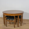 Mid-Century Round Extendable Dining Table and Chairs from McIntosh, 1960s, United Kngdom, Set of 5