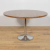 Mid-Century Walnut Modern Round Dining Table, Denmark, 1970s