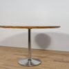Mid-Century Walnut Modern Round Dining Table, Denmark, 1970s - Image 5