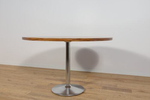 Mid-Century Walnut Modern Round Dining Table, Denmark, 1970s - Image 5