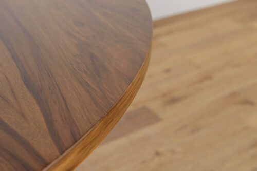 Mid-Century Walnut Modern Round Dining Table, Denmark, 1970s - Image 7