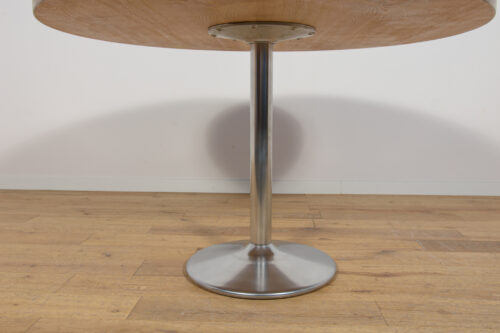 Mid-Century Walnut Modern Round Dining Table, Denmark, 1970s - Image 9