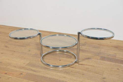 Mid-Century Modern Chrome & Glass Coffee Table by Milo Baughman, United States, 1970s