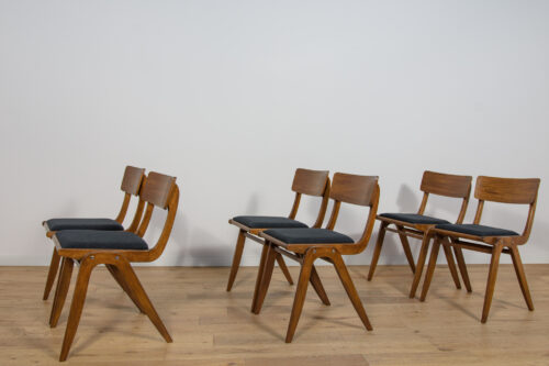 Boomerang Dining Chairs from Gościcńskie Furniture Fabryki, 1960s, Set of 6 - Image 6