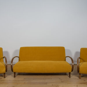 Art Deco sofa and two armchairs , Poland, 1930s, Set of 3