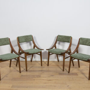 Komplet czterech krzeseł Skoczek, proj. J. Kędziorek, Zamojska Fabryka Mebli, Polska, lata 70.