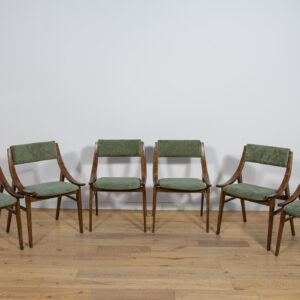 Komplet sześciu krzeseł Skoczek, proj. J. Kędziorek, Zamojska Fabryka Mebli, Polska, lata 70.