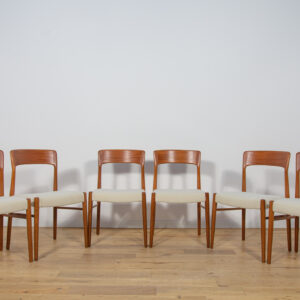 Mid-Century Modern Teak Dining Chairs model 26 by Henry Kjærnulf for Korup Stolefabrik, Denmark, 1960s, Set of 6