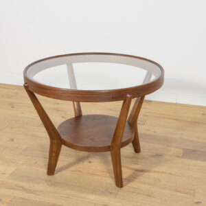 Oak & Glass Coffee Table by Karel Kozelka , Antonin Kropacek for Interior Praha, Czechoslovak, 1940s