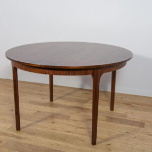 Mid-Century Round Rosewood Extendable Dining Table from McIntosh, United Knigdom, 1960s