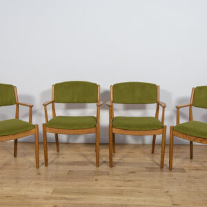 Mid-Century Oak Dining Chairs Model J62 by Poul M. Volther for FDB Mobler, Denmark, 1960s, Set of 4