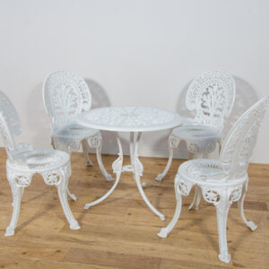 Victorian-Style Aluminium Garden Dining Set, United Kingdom, 1950s