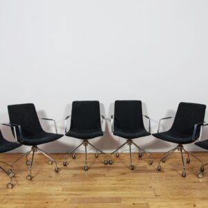 Mid-Century Conference Chairs "Comet" by Gunilla Allard for Lammhults, Sweden, 1990s, Set of 6