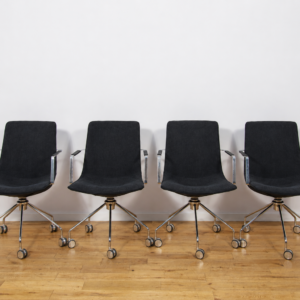 Mid-Century Conference Chairs "Comet" by Gunilla Allard for Lammhults, Sweden, 1990s, Set of 4